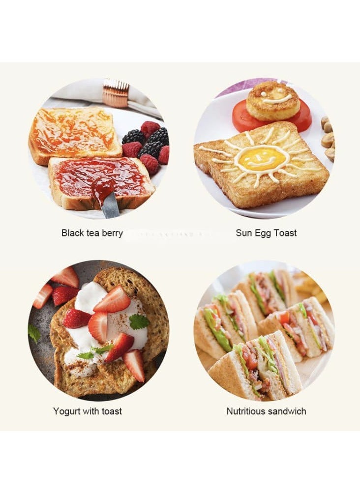 Generic - Bread Toaster 2 Slices with Adjustable Temperature Stainless Steel Toaster with Cancel, Reheat & Defrost Functions Bread, Sandwich, Snack, Grill, Warmer - Image 1