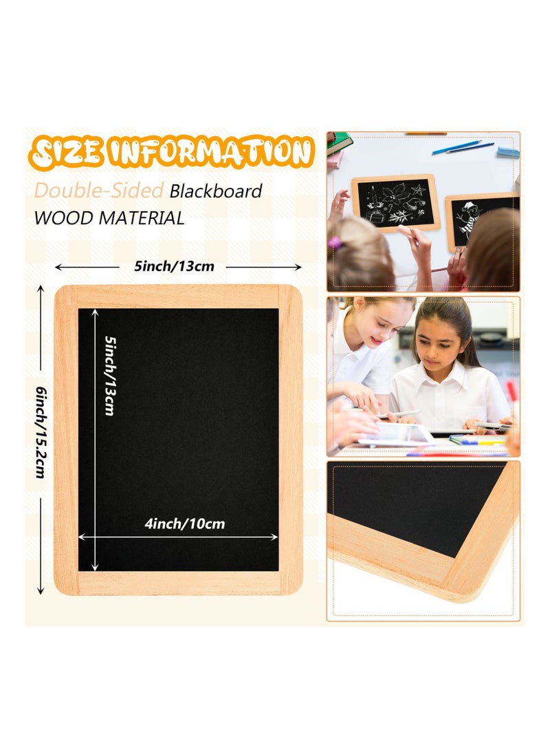 Small Slate Chalkboard, Mini Chalk Board Small Chalkboard with Frames, Mini Chalkboard Signs School Supplies, for Classroom Party Home Office Wedding Birthday Decoration, 5 x 4 Inch (6 Pcs) - Image 5