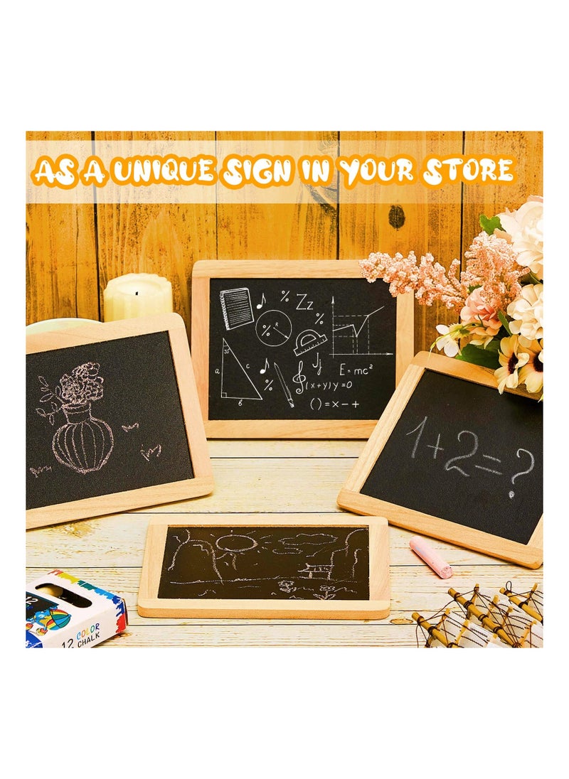 Small Slate Chalkboard, Mini Chalk Board Small Chalkboard with Frames, Mini Chalkboard Signs School Supplies, for Classroom Party Home Office Wedding Birthday Decoration, 5 x 4 Inch (6 Pcs) - Image 4