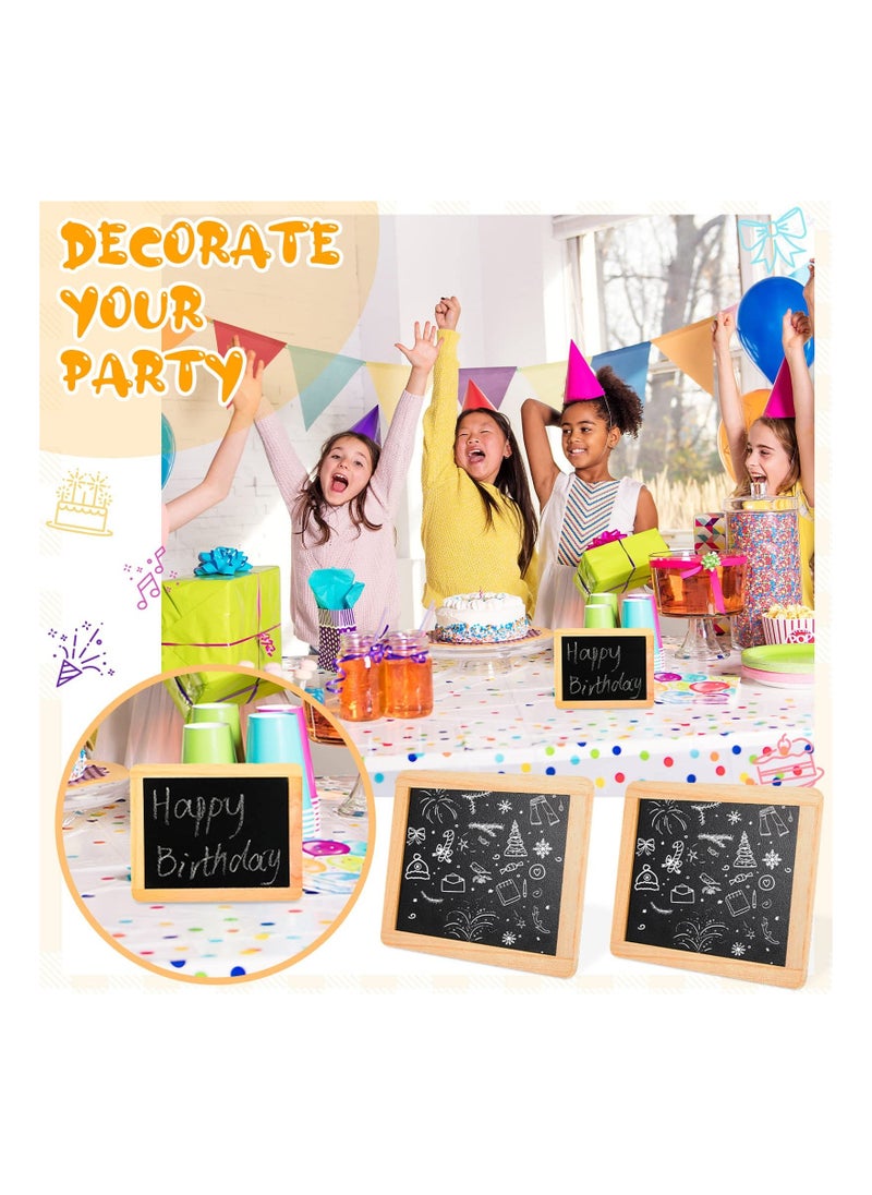 Small Slate Chalkboard, Mini Chalk Board Small Chalkboard with Frames, Mini Chalkboard Signs School Supplies, for Classroom Party Home Office Wedding Birthday Decoration, 5 x 4 Inch (6 Pcs) - Image 3