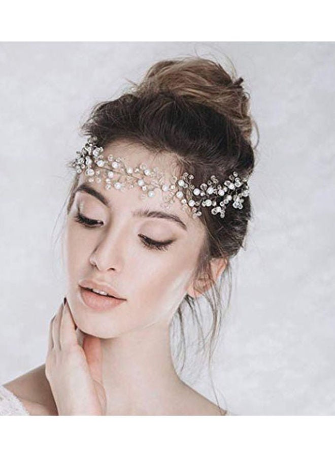 نيبمينينت ربطة رأس للعرائس فضي / شفاف 15.8بوصة - Image 2