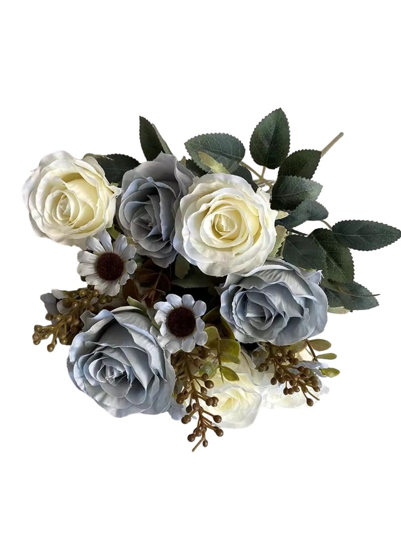 Huitich Artificial Flower Decor for Home, Parties, and Weddings Blue  - Image 1
