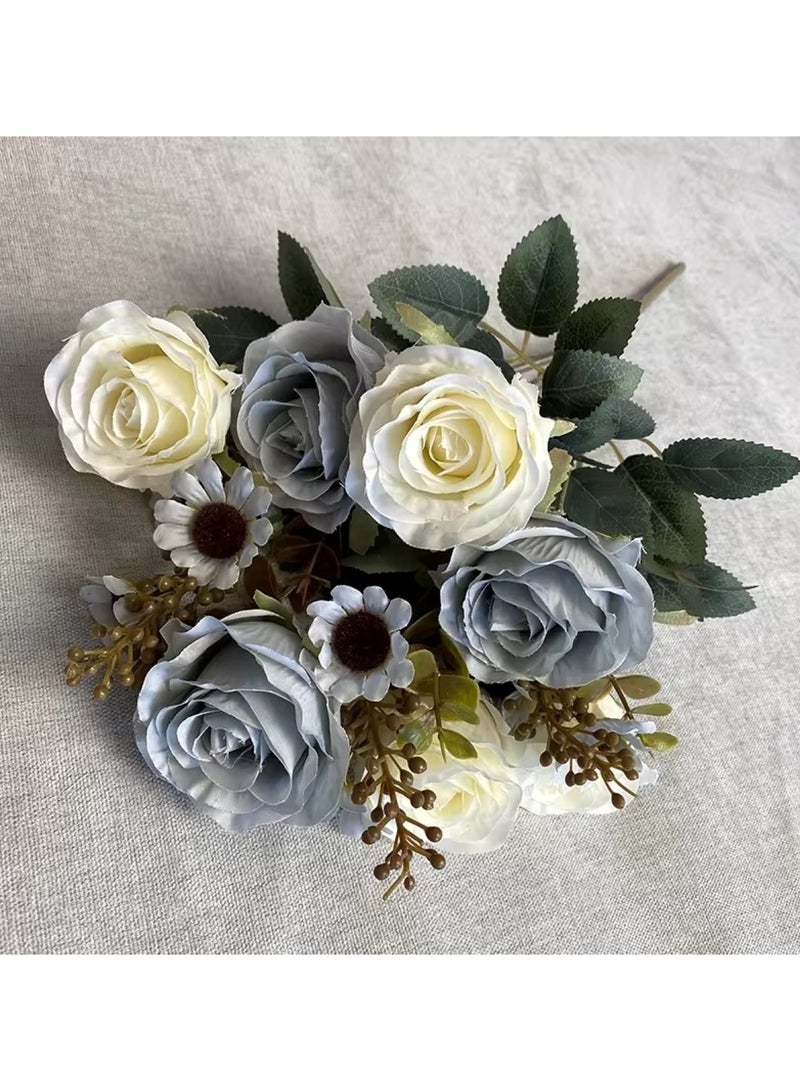 Huitich Artificial Flower Decor for Home, Parties, and Weddings Blue  - Image 5