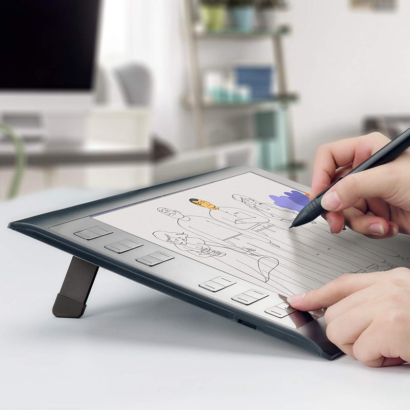 DailyObjects Tabletop Osgo Adjustable Folding LaptopTablet Stand Ideal tilt for DrawingWritingViewing Aluminum Finish Suitable for TableDeskBed Space Grey - Image 4