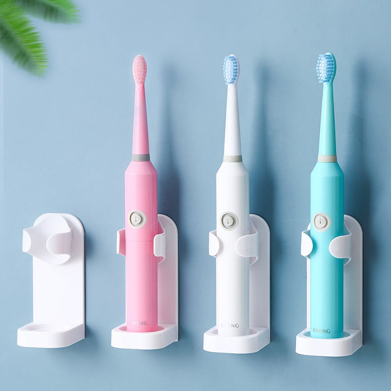 Electric Toothbrush Holder Wall-Mounted No-Drilling Suction Cup Base - Compact Sturdy Bathroom Organizer for Small Spaces - Image 2