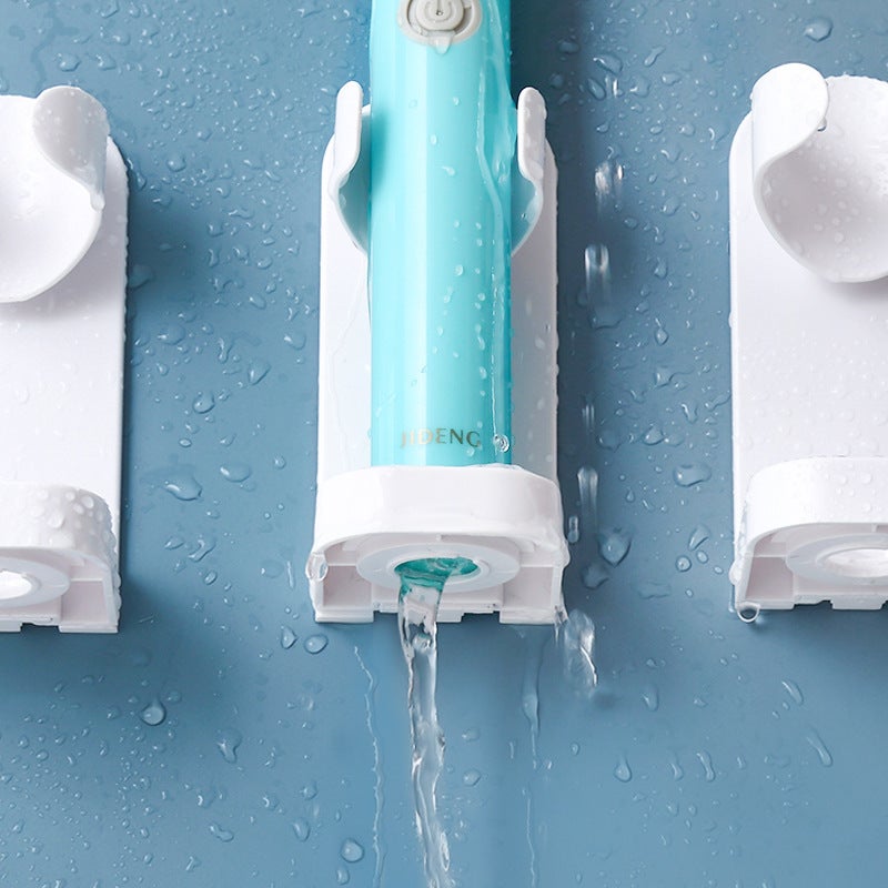 Electric Toothbrush Holder Wall-Mounted No-Drilling Suction Cup Base - Compact Sturdy Bathroom Organizer for Small Spaces - Image 5