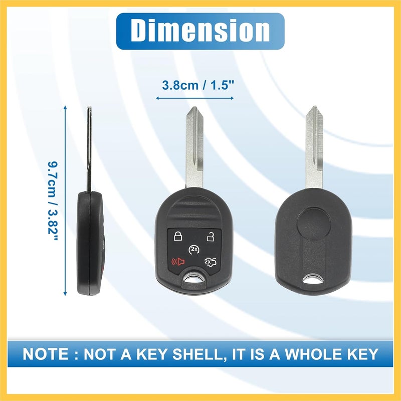 REPAIROCK 5 Button Car Keyless Entry Remote Control Replacement Key Fob for Ford Explorer 2013-2015 - Image 5