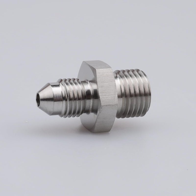AC PERFORMANCE Male M12 x 1.25 Metric Thread to -3 AN Flare Adapter Stainless Steel - Image 5