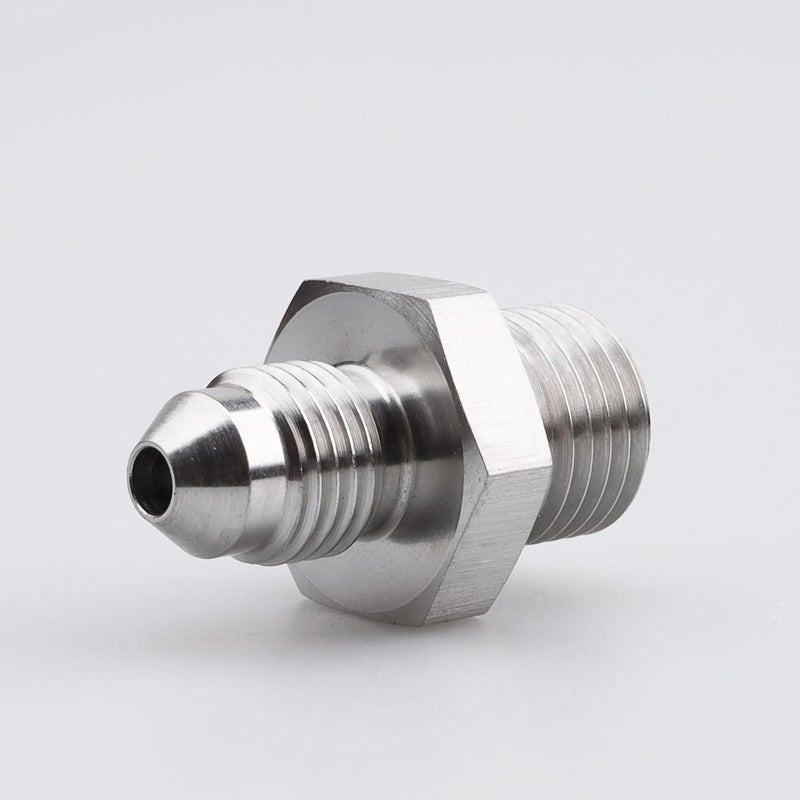 AC PERFORMANCE Male M12 x 1.25 Metric Thread to -3 AN Flare Adapter Stainless Steel - Image 3