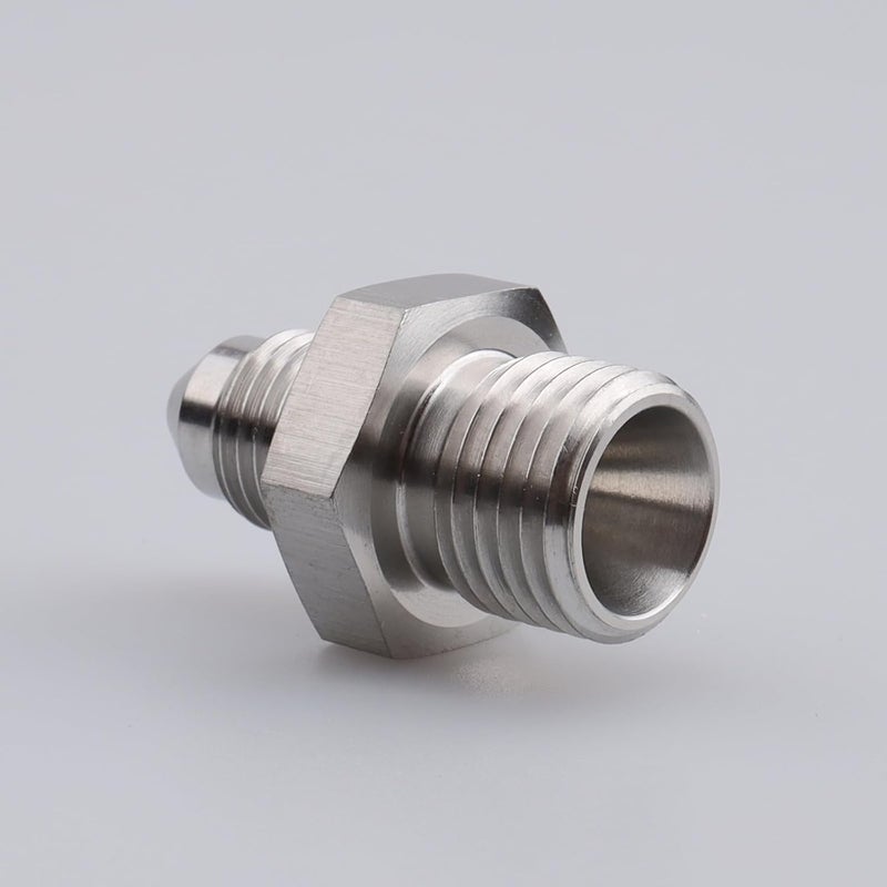 AC PERFORMANCE Male M12 x 1.25 Metric Thread to -3 AN Flare Adapter Stainless Steel - Image 4