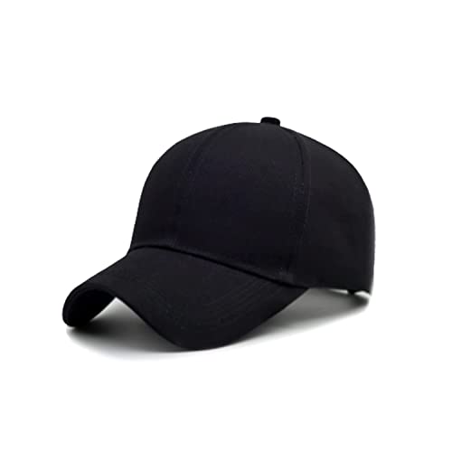 ZaySoo Baseball Cotton Plain Adjustable caps for Men and Women - Black - Image 1