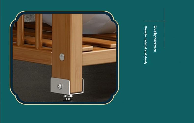 Mugath High Wood Storage Rolling Cart Solid Bamboo 3 Tier Rolling Cart with 4 Lockable Wheels Multifunctional Art Craft Cart Organizer for Art Supplies Studio Classroom Bedroom - Image 4