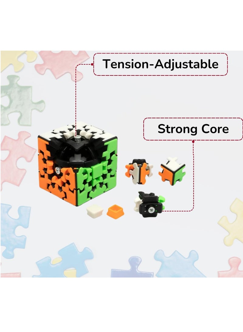 Cubelelo Cubelelo Drift Gear 3x3 Stickerless Cube Speed Cube | Twisty Magic Cube | Toy for Kids & Adults | Magic Speedy Stress Buster Brainstorming Puzzle 3x3x3 Gear Cube (Multicolor)  - Image 4