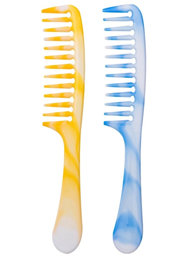 JILFR 2Pcs Wide Tooth Comb, Curly Hair Use, Long Handle, Large Comb Suitable for Home - Image 1