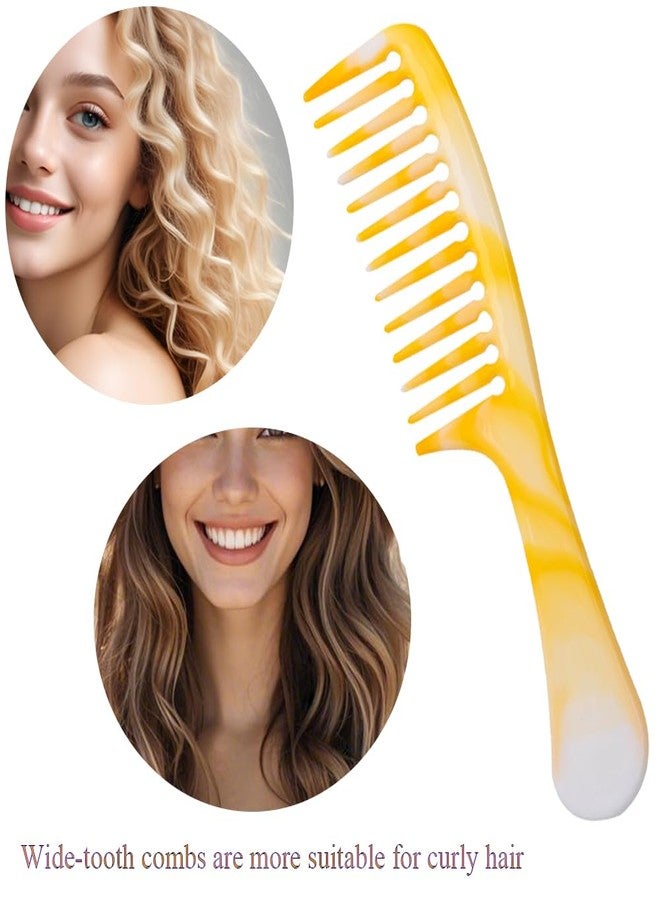 JILFR 2Pcs Wide Tooth Comb, Curly Hair Use, Long Handle, Large Comb Suitable for Home - Image 3