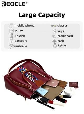 Women's Handbag Set 4 Pcs Soft PU Leather Top Handle Bag Tote Bag Crossbody Bag Wallet Purse Set Versatile Shoulder Bags - view 5