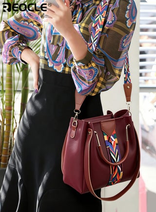 Women's Handbag Set 4 Pcs Soft PU Leather Top Handle Bag Tote Bag Crossbody Bag Wallet Purse Set Versatile Shoulder Bags - view 2