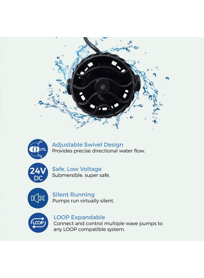 Current CURRENT USA eFlux Accessory Wave Flow Pump 1050 GPH | Ultra Quiet, Compact Size, Compatible with Loop | Water Pump for Aquarium Fish Tank for Saltwater Reef Marine & Freshwater Aquariums (6005) - Image 2