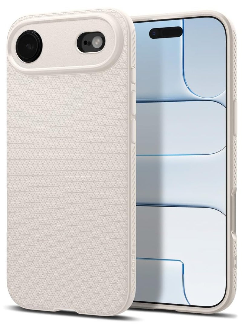 Spigen غطاء حماية سائل آير لجهاز آيفون 17 - تيتانيوم طبيعي - Image 1
