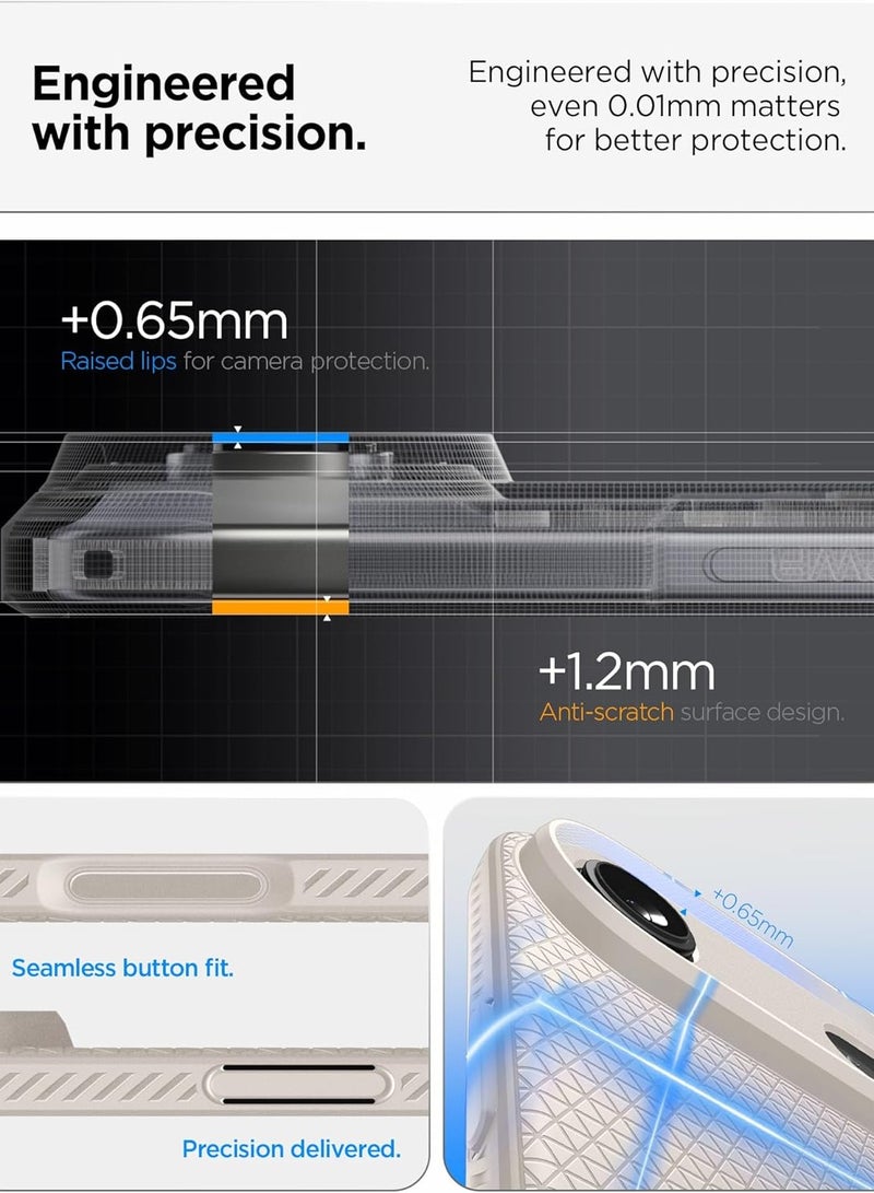 Spigen غطاء حماية سائل آير لجهاز آيفون 17 - تيتانيوم طبيعي - Image 5