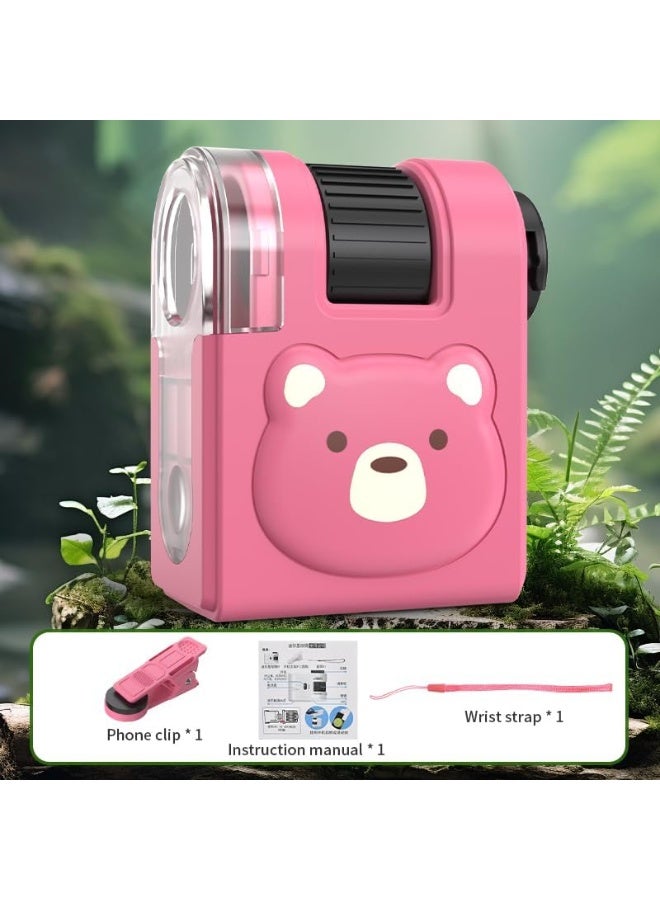 Childrens Microscope Set, Handheld Mini Microscope Kids, LED Illumination Educational Science Toys, for Kids Student Adults Microbiological Observation Lab Study, Educational Kit - Image 4