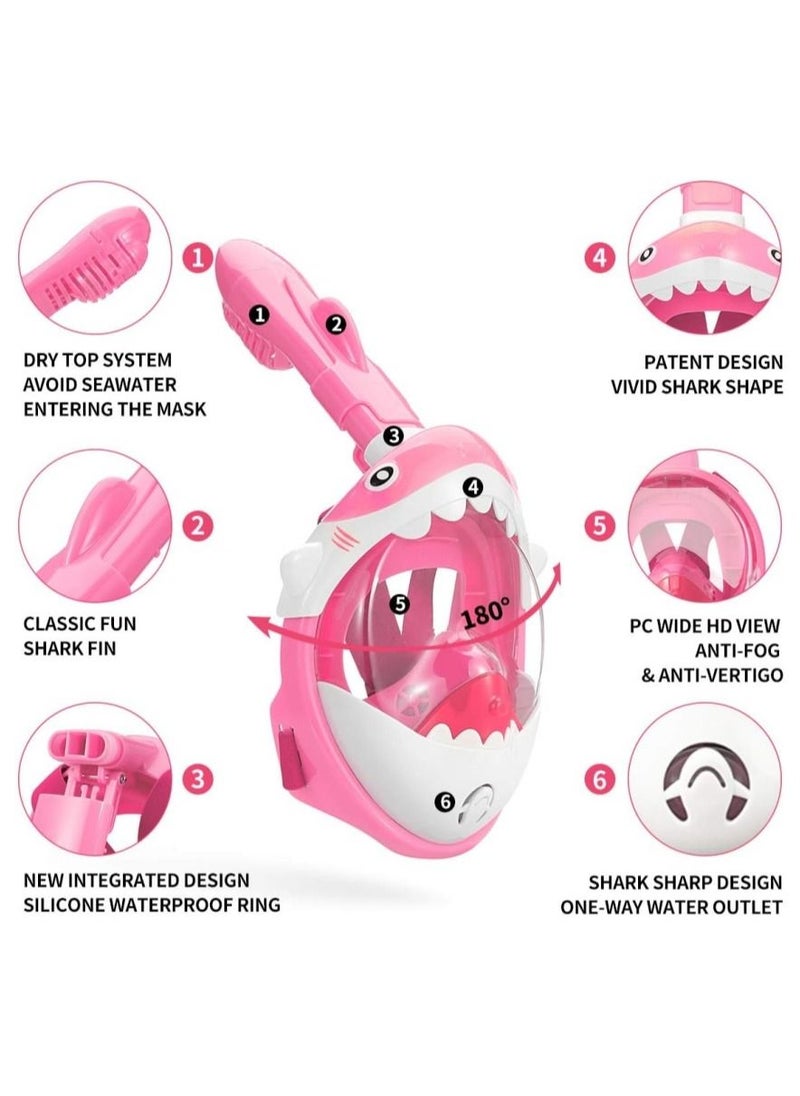 M MIAOYAN Shark Sharp Snorkeling Mask for Kid HD Seaview Anti Fog Anti Leak Diving Mask  - Image 3