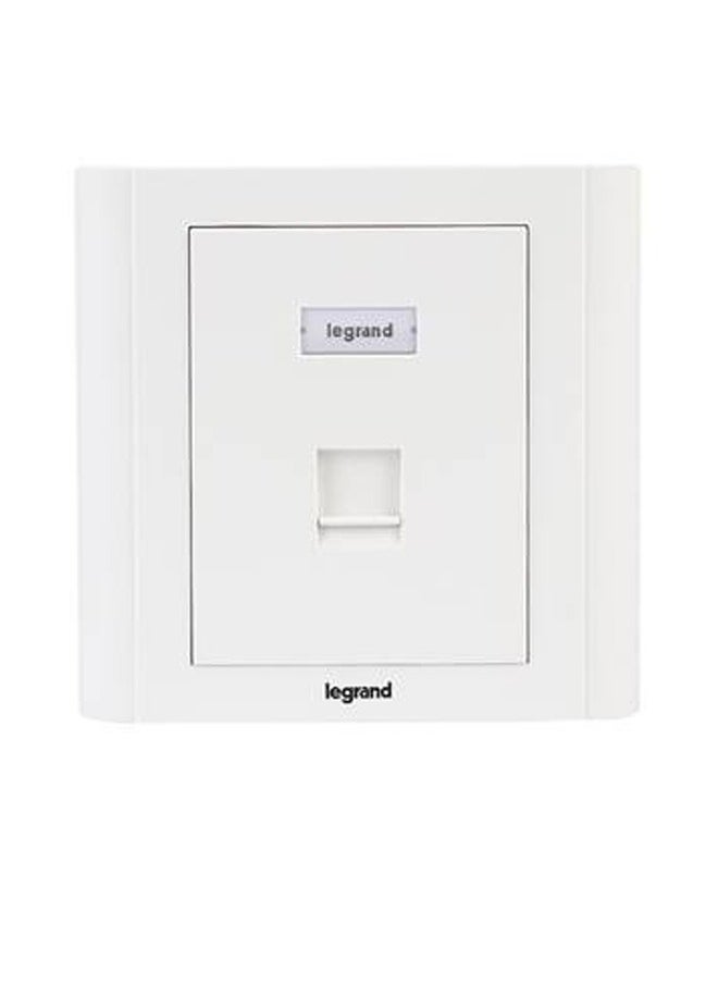 Taimi - Straight faceplate 1 port for keystone RJ45 connector - Image 1