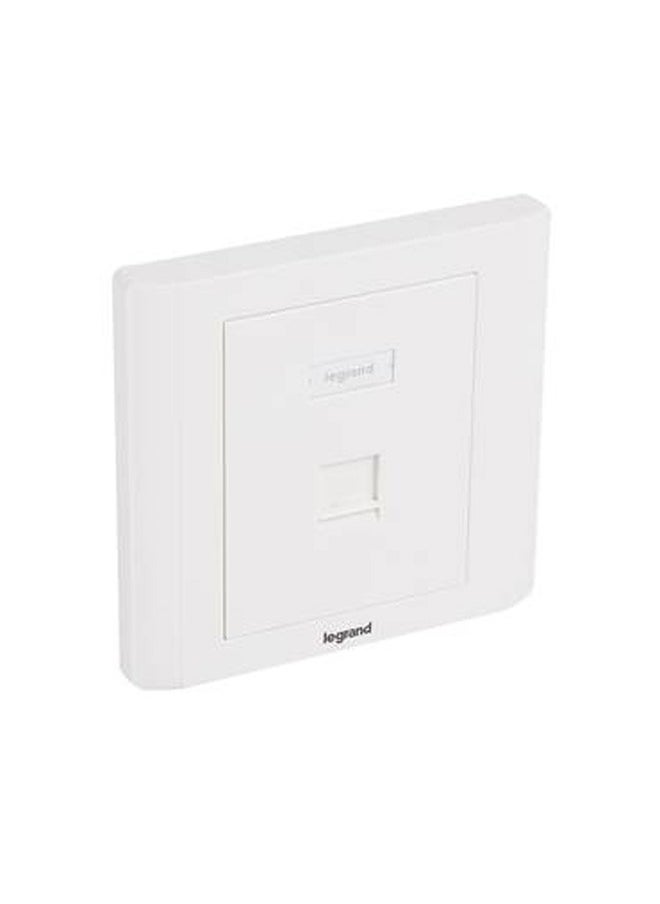 Taimi - Straight faceplate 1 port for keystone RJ45 connector - Image 1