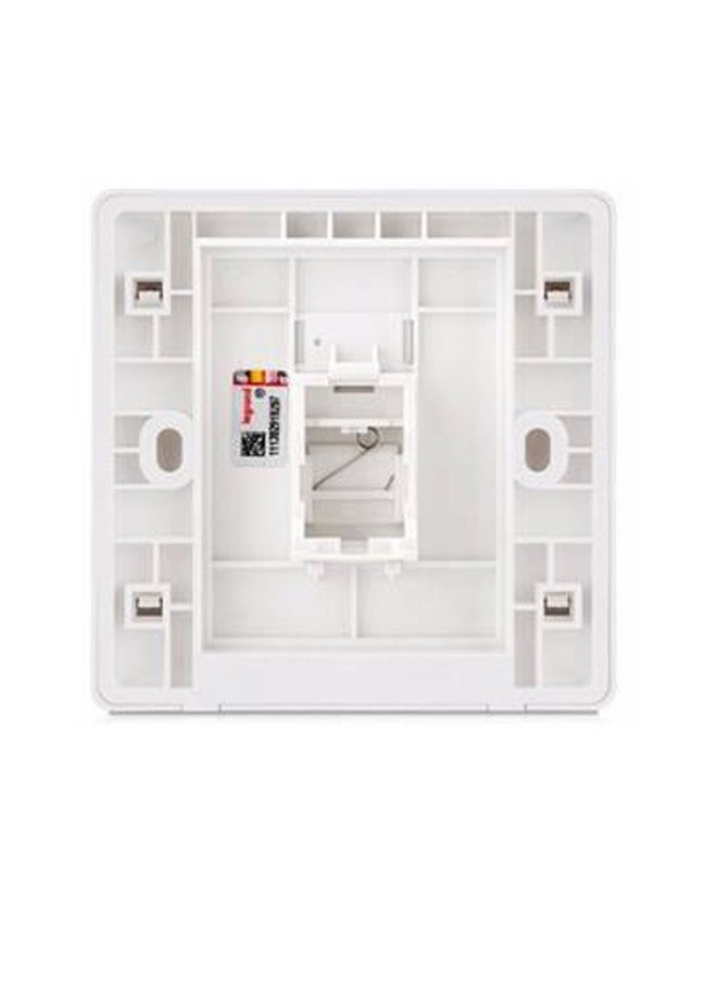 Taimi - Straight faceplate 1 port for keystone RJ45 connector - Image 1