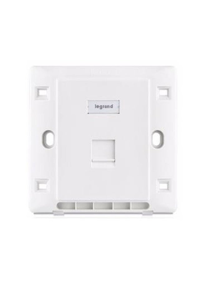 Taimi - Straight faceplate 1 port for keystone RJ45 connector - Image 1