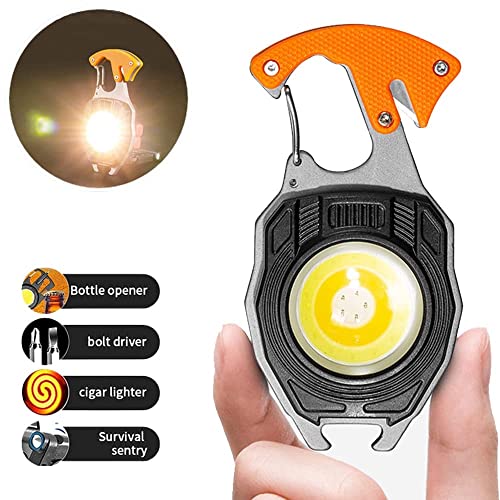 Bennort Rechargeable LED Flashlights Torch 7 Light Mode with Lighter, Whistle, Screwdriver, Bottle Opener, Magnet Base 800 Lumen Portable Emergency COB Light for Camping, Outoor, Hiking - Image 2