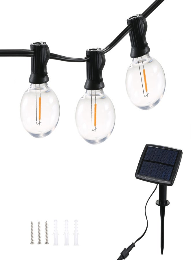 Solar Powered Operated G40 Globe Fairy String Light Outdoor Hanging Lamp Quick Flash/ Slow Flash/ Constant Bright/ Jump Flash 4 Diverse Lighting Mode with Power-off Memory Function IP44 - Image 1