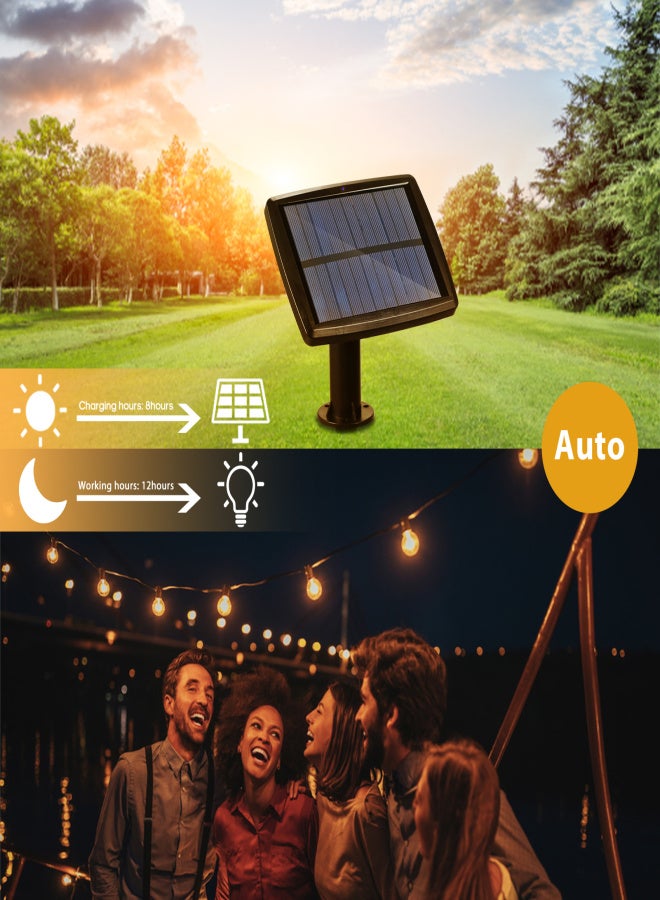 Solar Powered Operated G40 Globe Fairy String Light Outdoor Hanging Lamp Quick Flash/ Slow Flash/ Constant Bright/ Jump Flash 4 Diverse Lighting Mode with Power-off Memory Function IP44 - Image 2