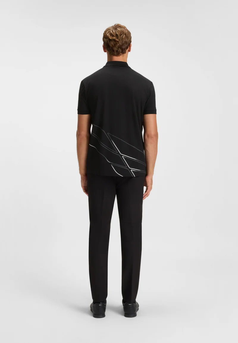 BOSS Paddy cotton-blend polo shirt with artwork