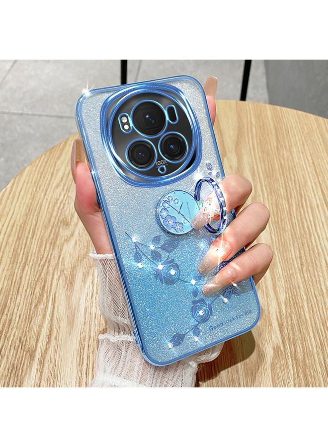 Green Tiger Case For Honor Magic6 Pro Gradient Glitter Immortal Flower Ring All-inclusive Phone Case  - Image 2