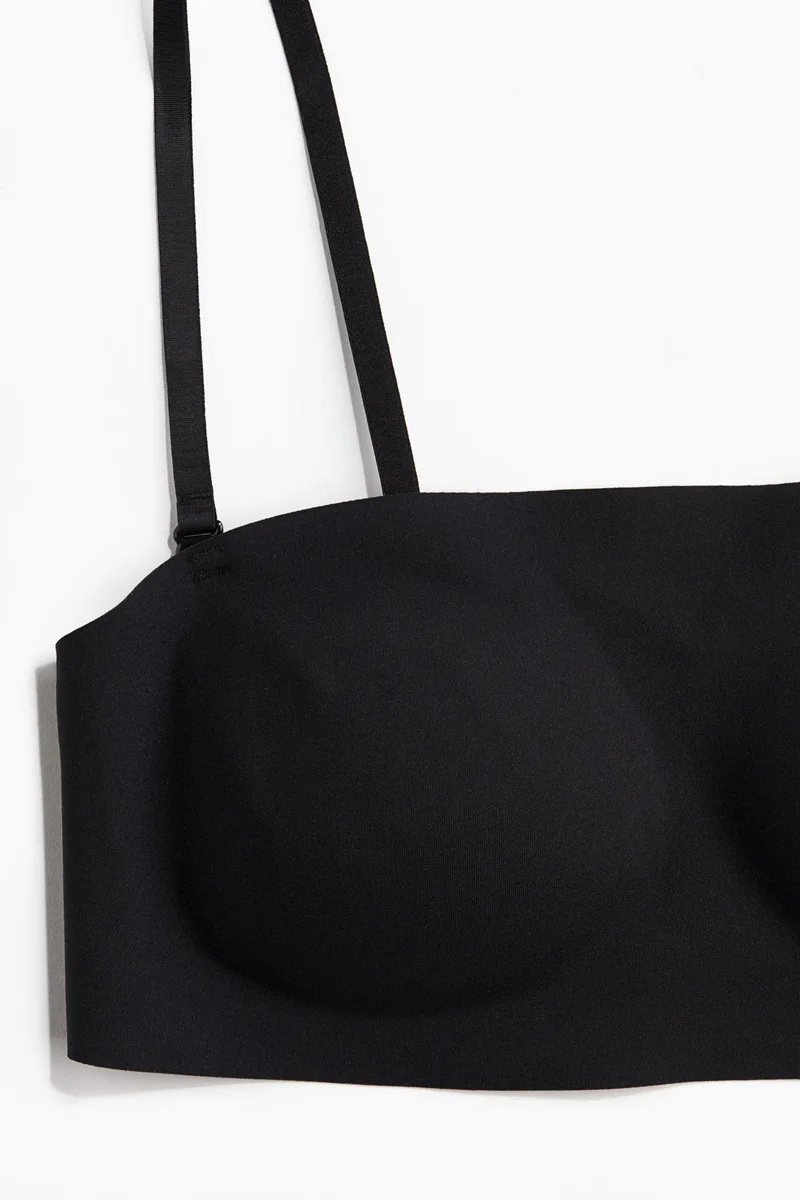 H&M Padded microfibre bandeau bra