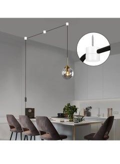 Excefore Swag Hook for Chandelier Ceiling Lights Cable, 6 Pack Metal Swag Hooks for Ceiling Hanging Lights, Pendant Light Hook for Ceiling Lamp, White Ceiling Hooks  - Image 4