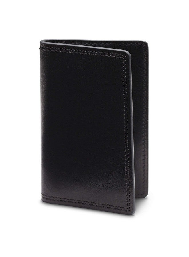 Bosca Men'S Leather Card Holder Wallet - Slim, Front Pocket Design, 4 Card Slots Calling Card & Id Case For Men - Black  - Image 1