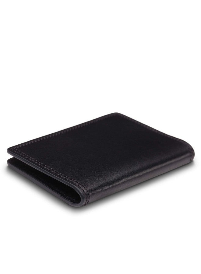 Bosca Men'S Leather Card Holder Wallet - Slim, Front Pocket Design, 4 Card Slots Calling Card & Id Case For Men - Black  - Image 3