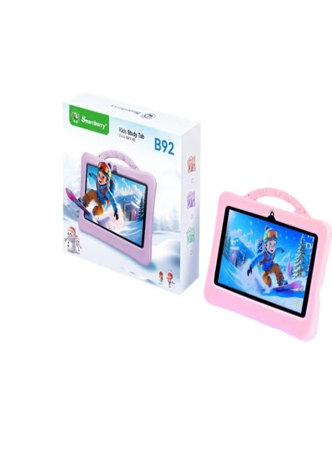 Smartbarry 7-inch WiFi HD Kids Tablet B92 for Girls - Android Educational Learning Tablet with Parental Control, Pre-Installed Apps, Eye Protection Screen & Shockproof Case - Ideal Gift for Children - Pink Color – With Bonus Gifts