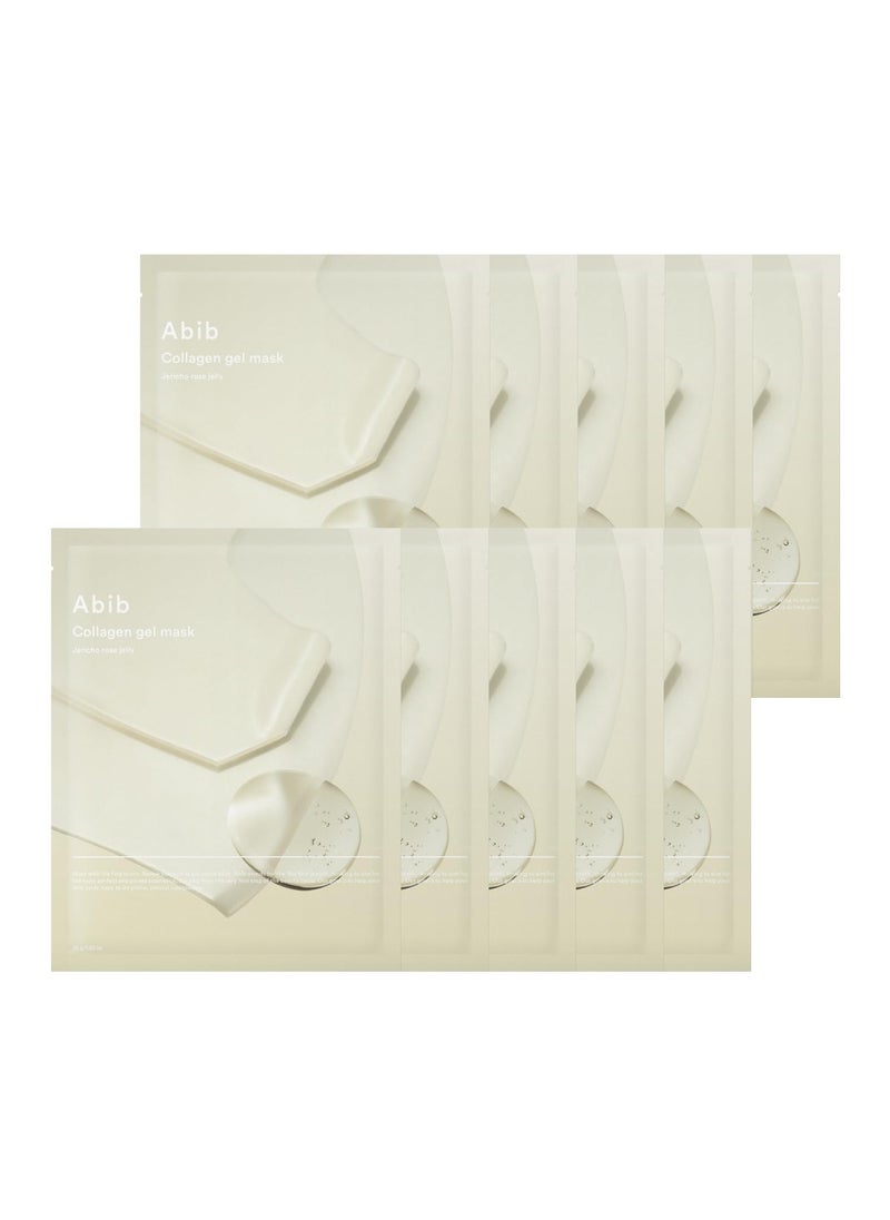 abib - Abib Collagen Gel Mask Jericho Rose Jelly 10 Sheets Nourishing I Korean Vegan Collagen Cooling Nourishing Hyaluronic Acid Hydrogel Face Mask Skin Care - Image 1