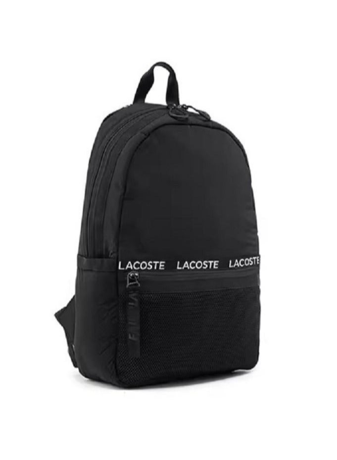 LACOSTE حقيبة ظهر كلاسيكية للرجال من لاكوست باللون الأسود - Image 2
