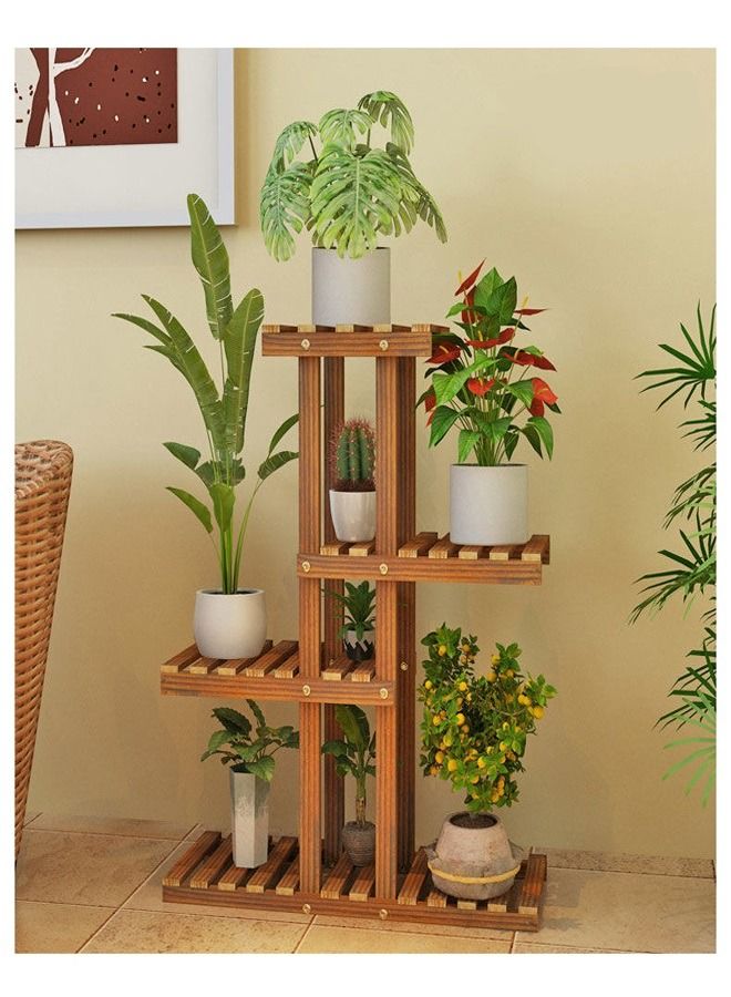 fashionhome حامل نباتات وزهور خشبي متعدد الطبقات 56 × 25 × 68 سم  - Image 2