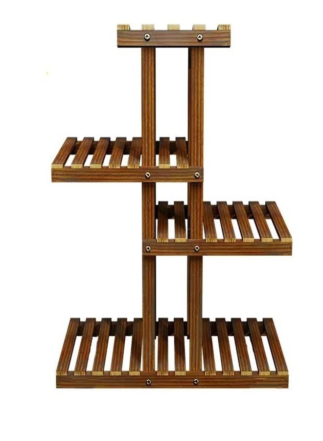 fashionhome حامل نباتات وزهور خشبي متعدد الطبقات 56 × 25 × 68 سم  - Image 1