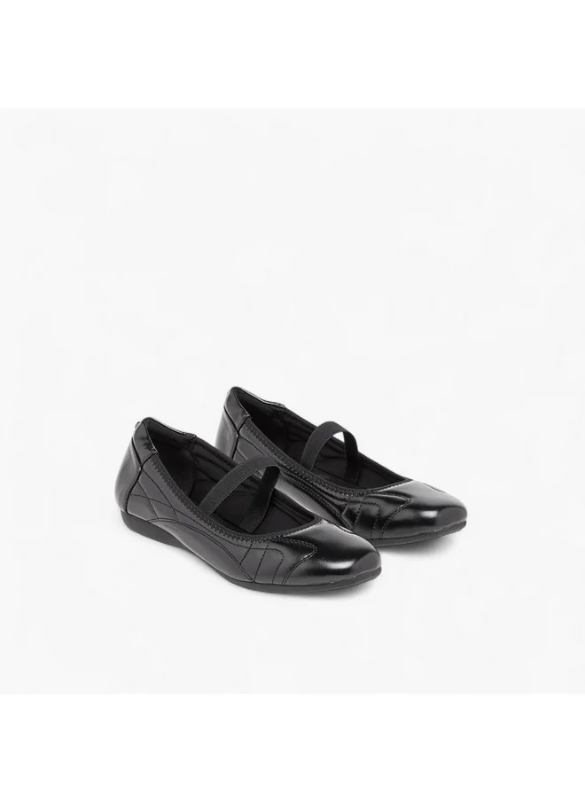 Celeste Women's Textured Ballerina Shoes with Elasticated Strap