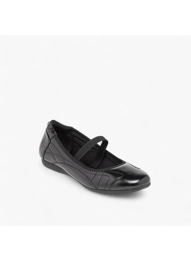 Celeste Women's Textured Ballerina Shoes with Elasticated Strap