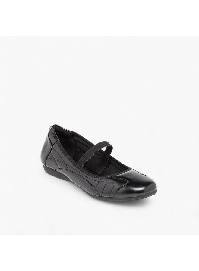 Celeste Women's Textured Ballerina Shoes with Elasticated Strap  - Image 2