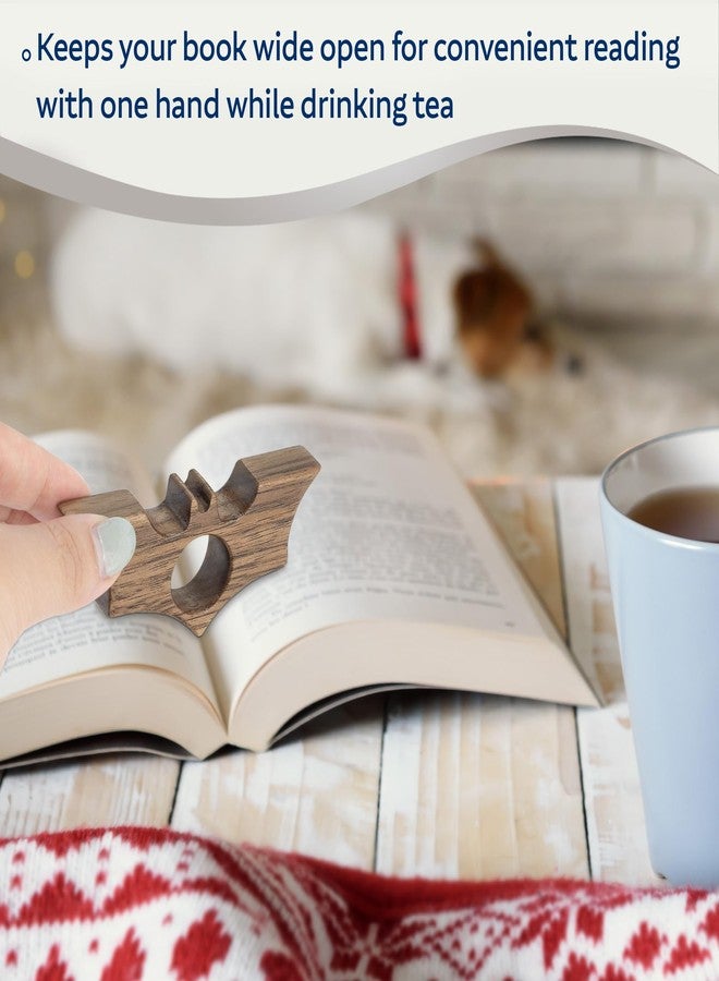 WACANTIC Bat Thumb Book Page Holder, Smooth Finish Walnut Wood Book Holder for Reading, Ideal Book Reader Gifts & Reading Accessories,Book Worm Gifts for Women, Thumb Book Page Holder - Book Lover Gifts - Image 5