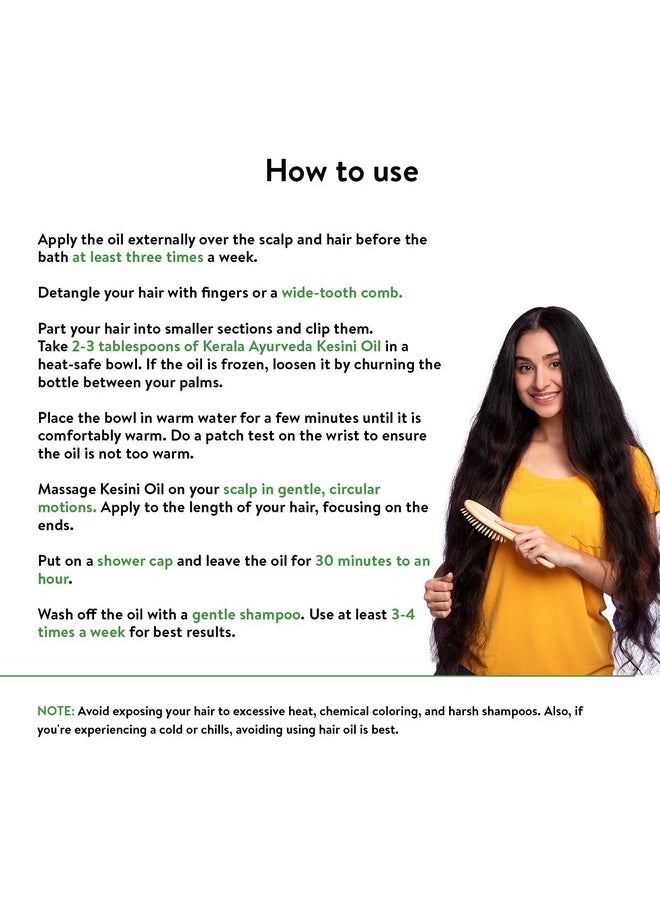 Kerala Ayurveda Kesini Oil - 100Ml | Ayurvedic Herbal Oil For Hair Growth | Helps Control Hair Fall & Breakage | Nourishes Hair Follicles & Scalp | Helps Reduce Dryness & Dandruff With Amla & Castor  - Image 4