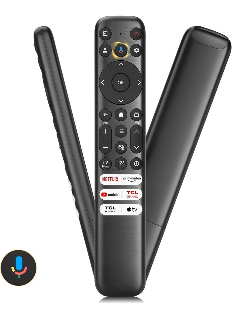 Voice Replacement Remote for TCL-Google-TV-Remote, Compatible with TCL Q6/Q7/QM8/S3/S4 Series